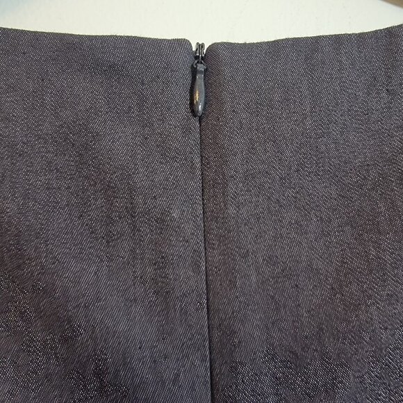 ALYX Classic Little Blue Dress Short Sleeve Career Zipper Up Back Size 16 EUC - Picture 7 of 10